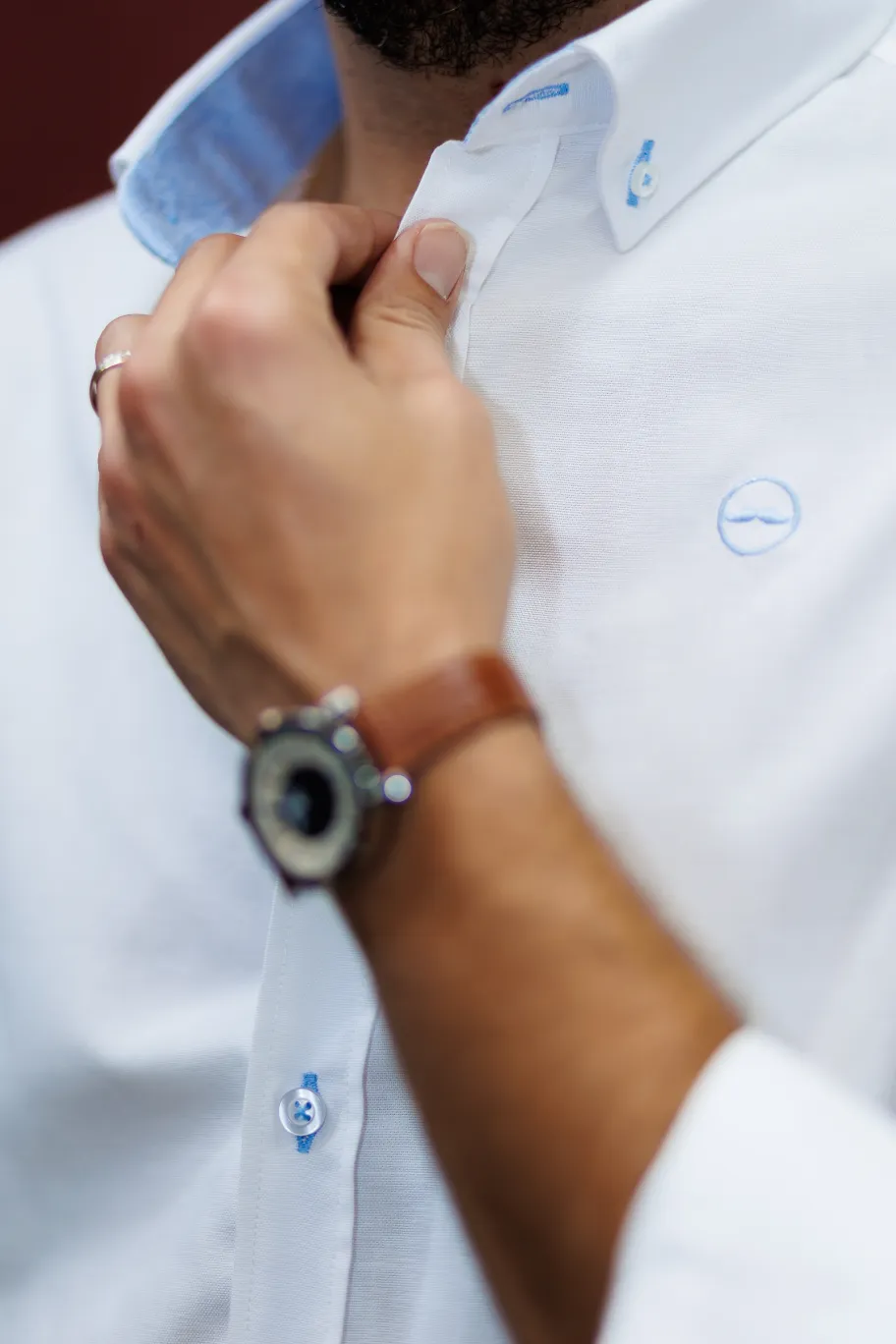 Camisa Oxford Combi Blanco | Kiko Bigot