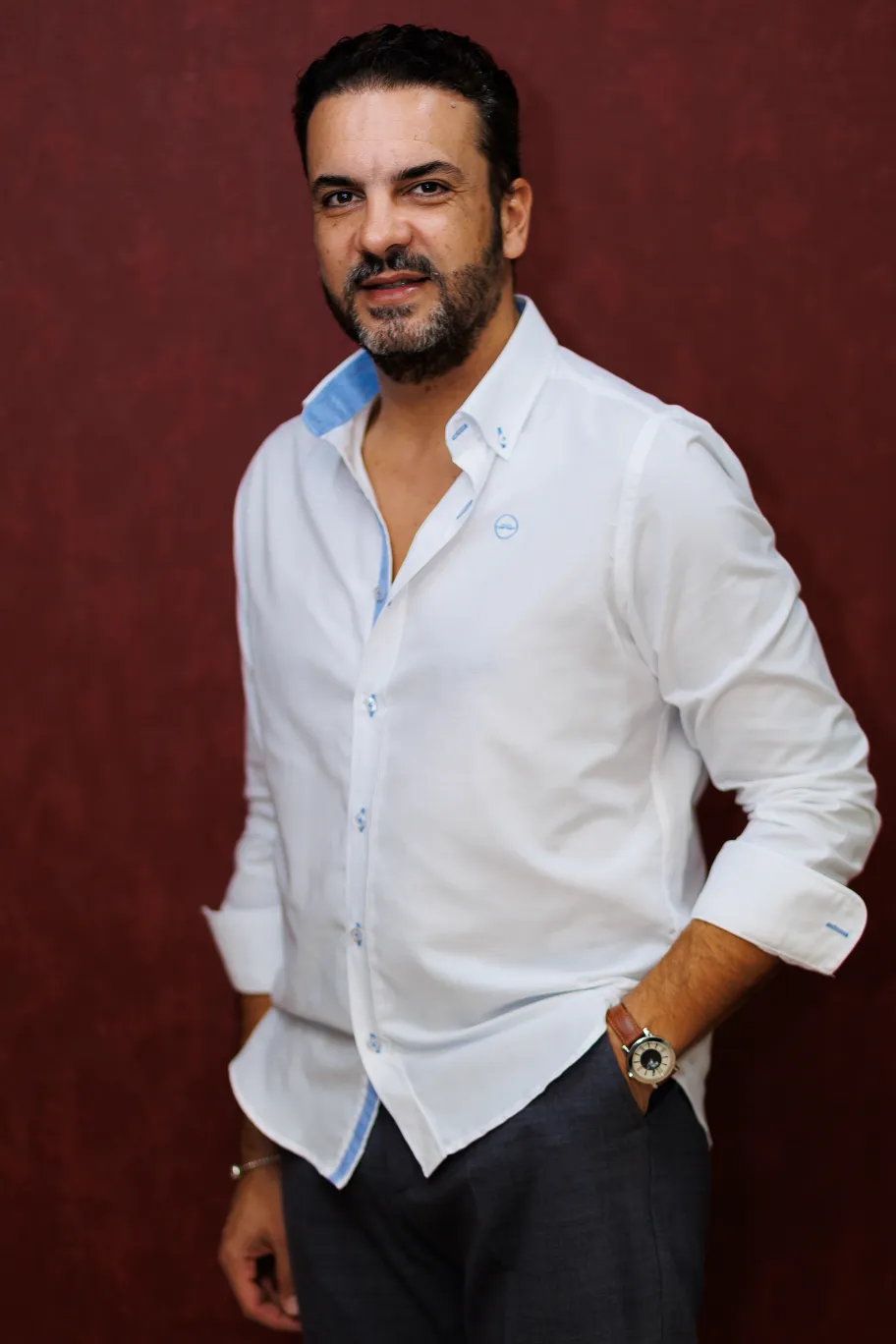 Camisa Oxford Combi Blanco | Kiko Bigot