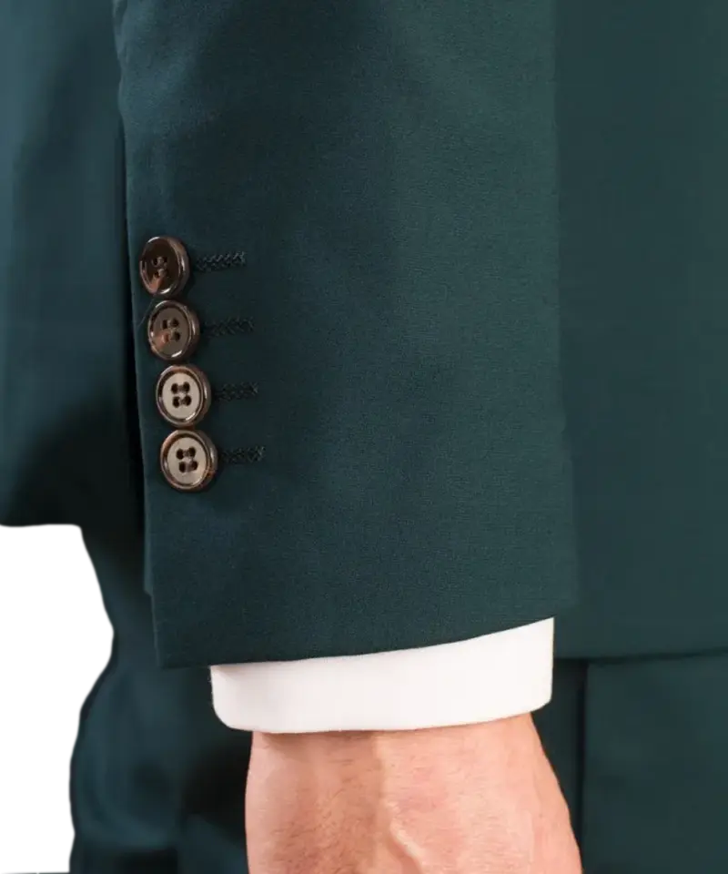 Traje Cruzado Sierpe Verde Oscuro | Kiko Bigot