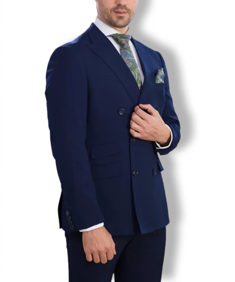 Traje Cruzado Sierpe Azul Noche Kiko Bigot