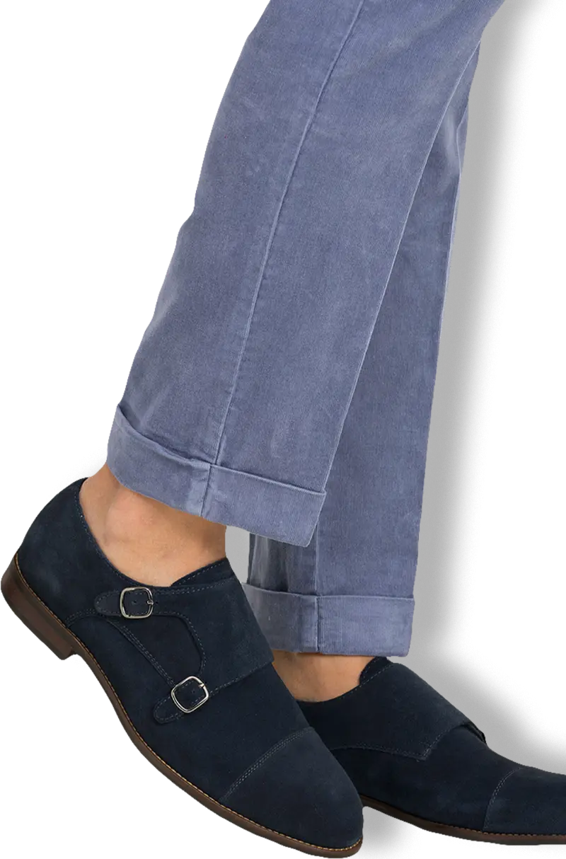 Zapatos Hebilla Ante Azul Marino | Kiko Bigot