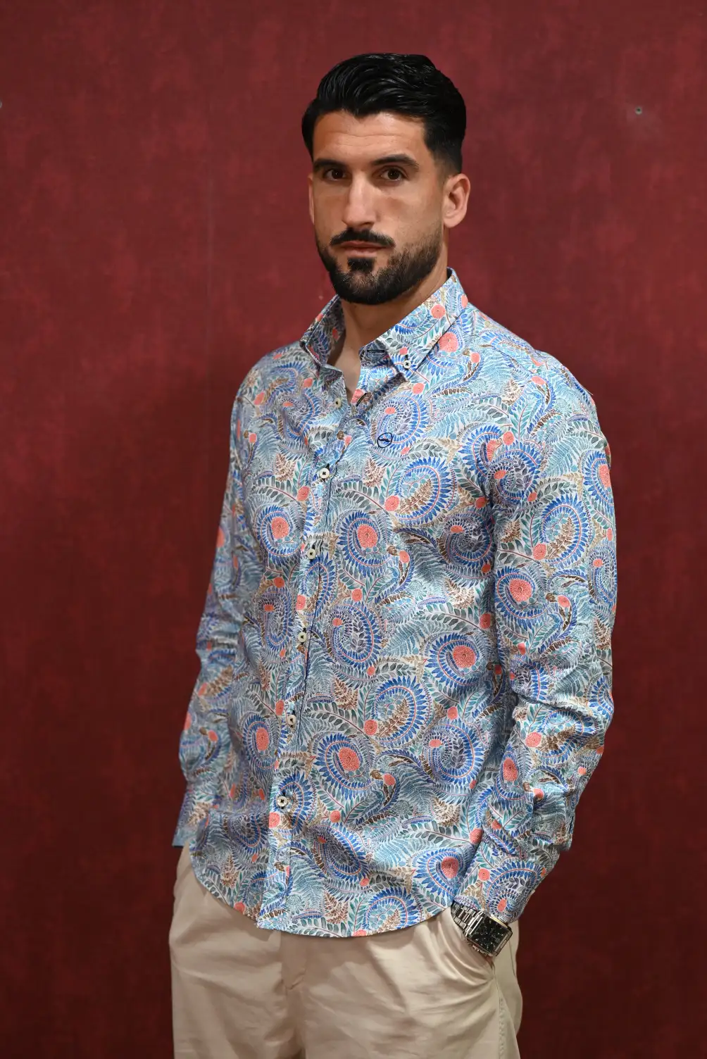 Camisa Floreada Azul | Kiko Bigot