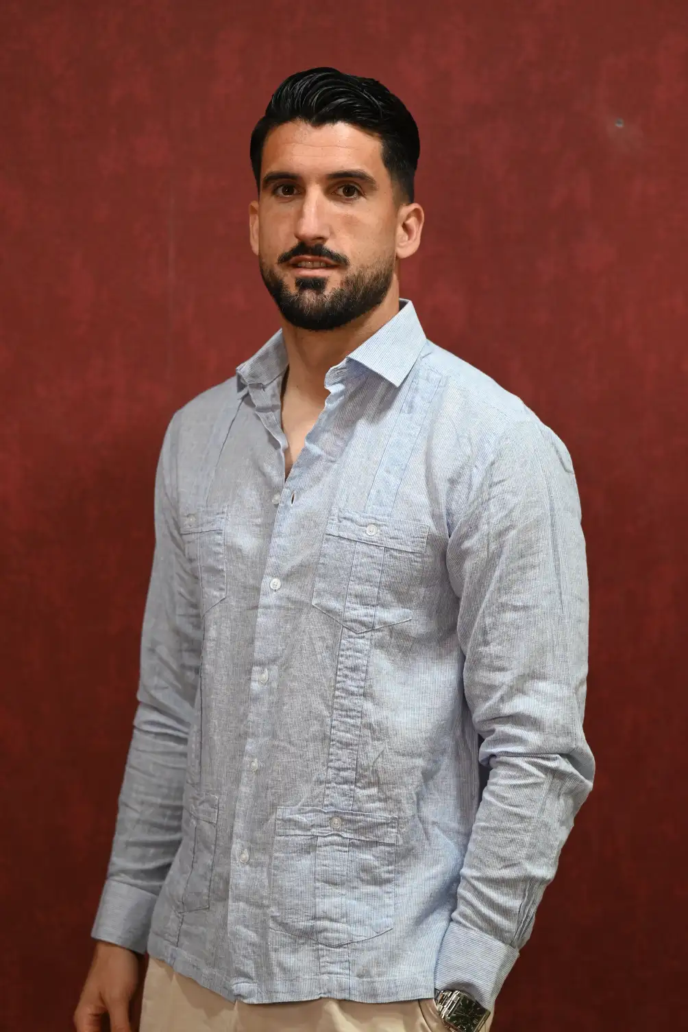 Guayabera Rayas Finas Celeste | Kiko Bigot