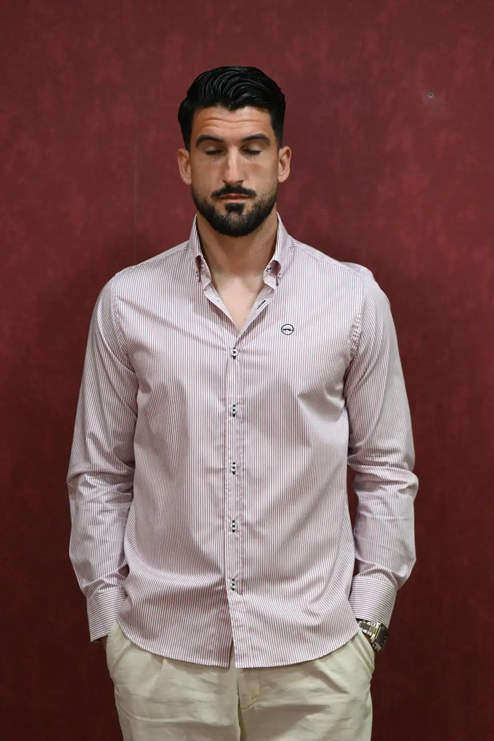 Camisa Rayas Roja | Kiko Bigot