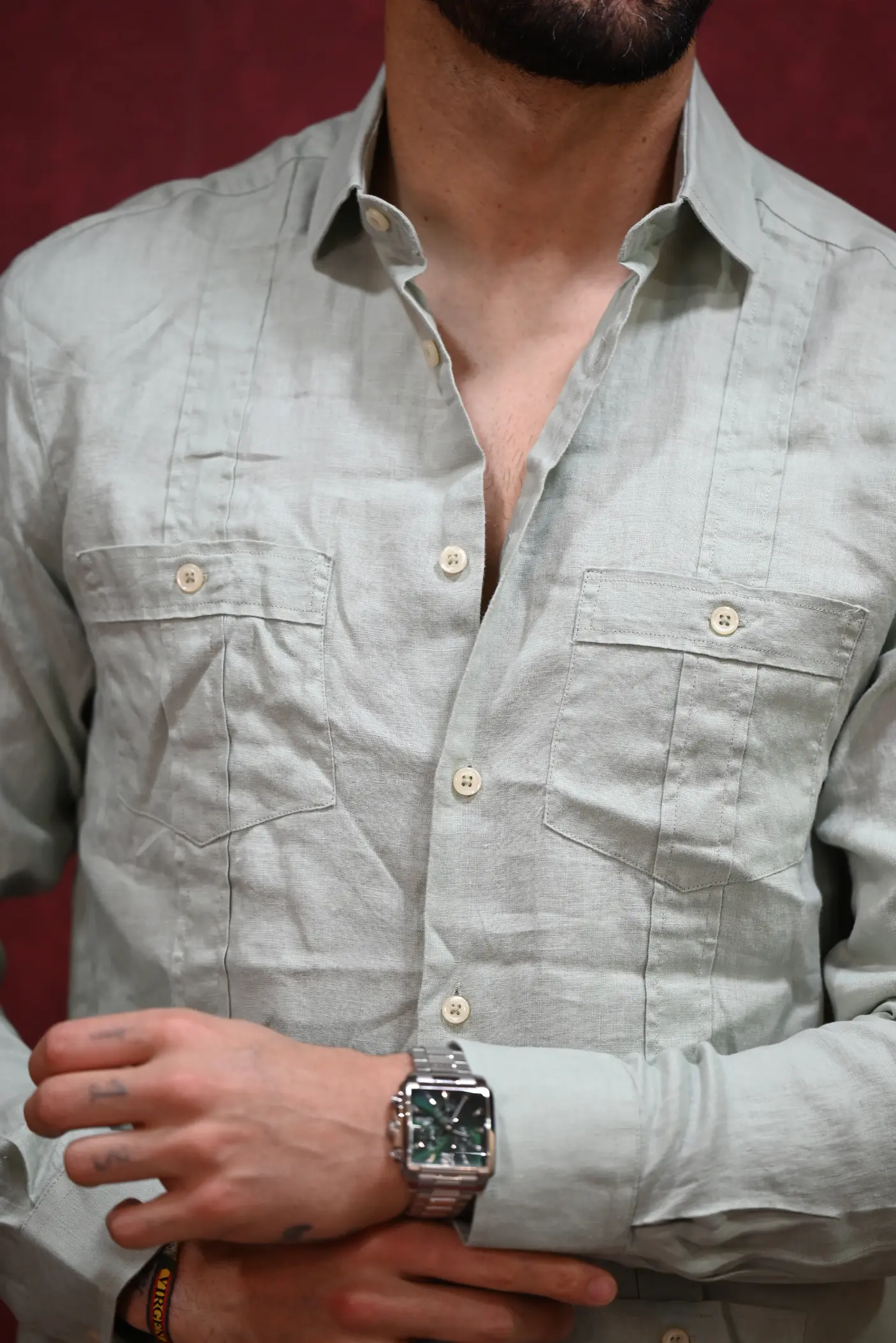 Guayabera Verde Claro | Kiko Bigot